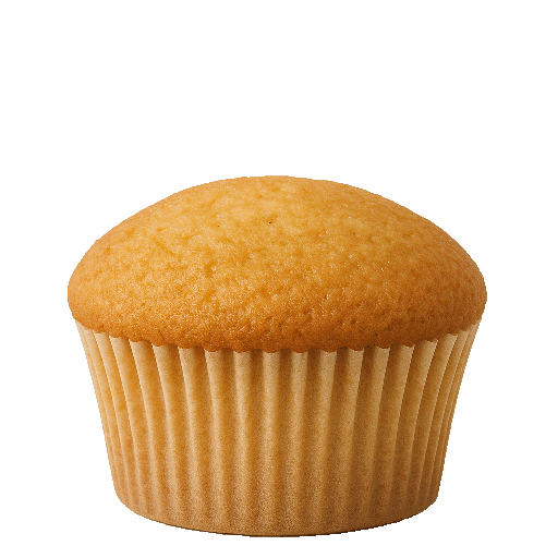 Bilden föreställer en cupcake utan topping eller fyllning